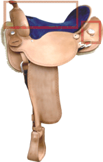 Westernsattel - Blauer Sitz