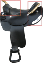 Westernsattel - Schwarz gelaced