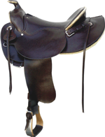 Westernsattel - Round Skirt extra breit